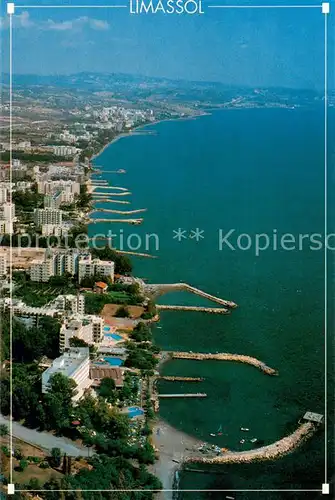 AK / Ansichtskarte Limassol Kuestenpanorama Fliegeraufnahme Limassol