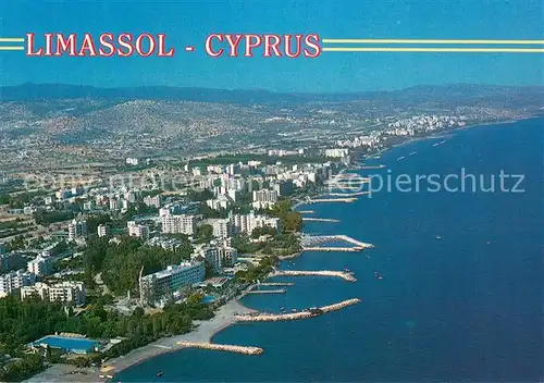 AK / Ansichtskarte Limassol Kuestenpanorama Fliegeraufnahme Limassol