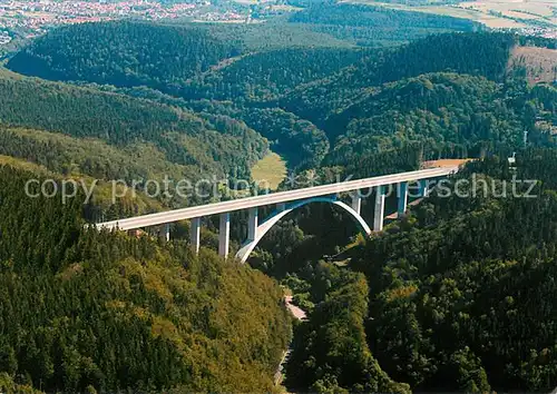 AK / Ansichtskarte Gehlberg Autobahnbruecke ueber das Tal der Wilden Gera Fliegeraufnahme Gehlberg