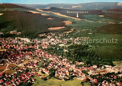 AK / Ansichtskarte Braunlage Heilklimatischer Kurort mit Wurmberg Fliegeraufnahme Braunlage