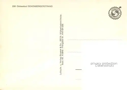AK / Ansichtskarte Schoenberger_Strand Ostseebad Fliegeraufnahme Schoenberger_Strand