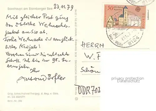 AK / Ansichtskarte Seeshaupt Starnberger See Fliegeraufnahme Seeshaupt