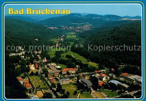 AK / Ansichtskarte Bad_Brueckenau Kurort Naturpark Bayerische Rhoen Fliegeraufnahme Bad_Brueckenau