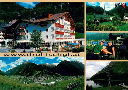 AK / Ansichtskarte Ischgl Cafe Restaurant Hotel Tirol Bergsee Wandern Alpenpanorama Ischgl