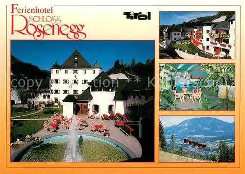 AK / Ansichtskarte Fieberbrunn_Tirol Ferienhotel Schloss Rosenegg Hallenbad Bergbahn Alpen Fieberbrunn Tirol