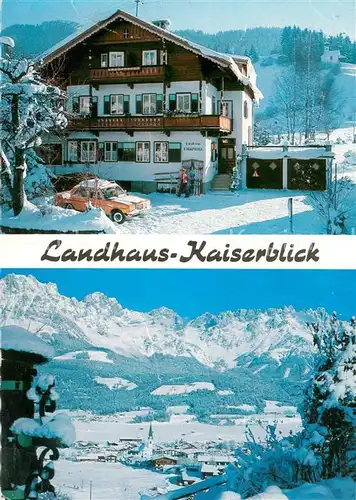 AK / Ansichtskarte Ellmau_Tirol Landhaus Kaiserblick Winterlandschaft Alpen Kaisergebirge Ellmau Tirol