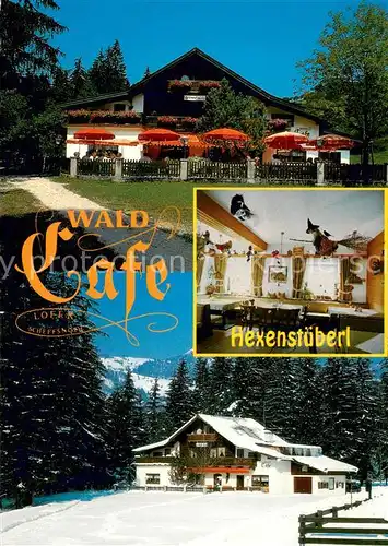 AK / Ansichtskarte Lofer Waldcafe Hexenstueberl im Sommer und im Winter Lofer