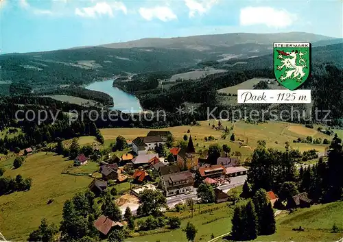 AK / Ansichtskarte Pack mit Packer Stausee Fliegeraufnahme Pack