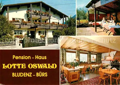 AK / Ansichtskarte Buers Pension Haus Lotte Oswald Gastraum Terrasse Buers