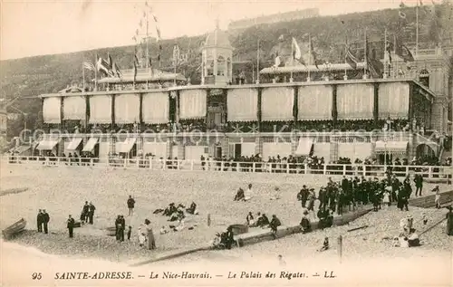 AK / Ansichtskarte Sainte Adresse Palais des Regates Plage Sainte Adresse