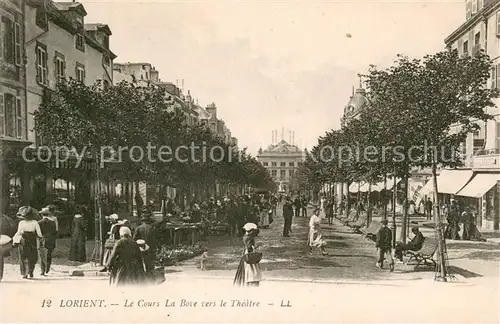 AK / Ansichtskarte Lorient_Morbihan_Bretagne Le Cours La Bove vers le theatre Lorient_Morbihan_Bretagne