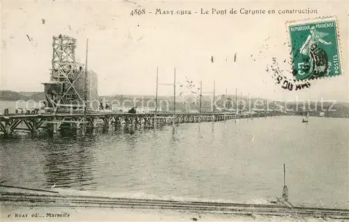AK / Ansichtskarte Martigues Pont de Caronte en construction Martigues