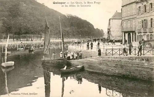 AK / Ansichtskarte Quimper Les Quais Mont Frugy Allees de Locmaria Quimper