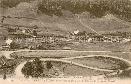 AK / Ansichtskarte Le_Mont Dore_Puy_de_Dome Les Lacets et la Route de Besse vus du Chemin de la Grande Cascade Le_Mont Dore_Puy_de_Dome