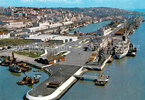 AK / Ansichtskarte Lisboa Fliegeraufnahme Gare Maritima de Alcantara Lisboa