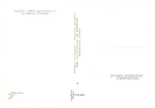 AK / Ansichtskarte Agen_Lot_et_Garonne Gare et Ermitage Agen_Lot_et_Garonne