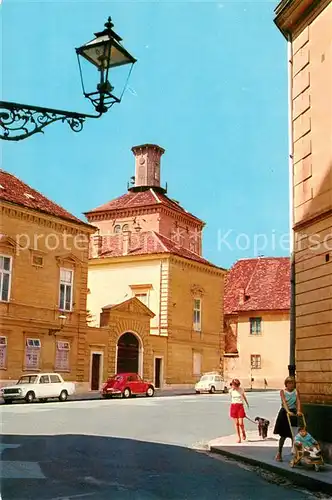 AK / Ansichtskarte Zagreb Platz der Katarina Zrinjska mit Lotrscak Turm Zagreb