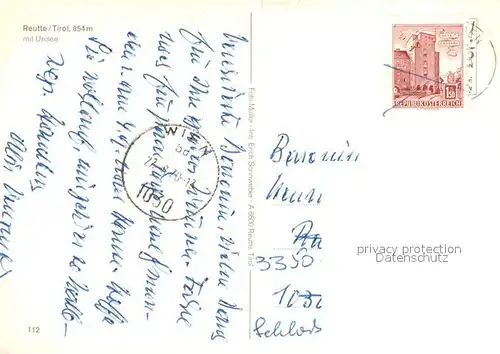 AK / Ansichtskarte Reutte_Tirol Urisee Reutte Tirol