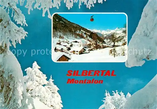 AK / Ansichtskarte Silbertal Panorama mit Seilbahn Silbertal
