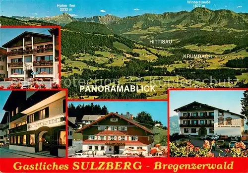 AK / Ansichtskarte Sulzberg_Vorarlberg Panorama Gasthof Pension Engel Sulzberg Vorarlberg