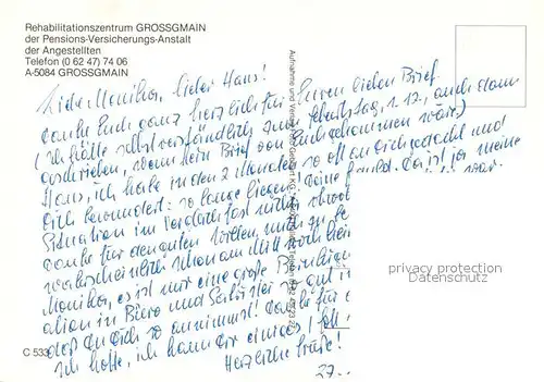 AK / Ansichtskarte Grossgmain Rehazentrum Grossgmain Grossgmain