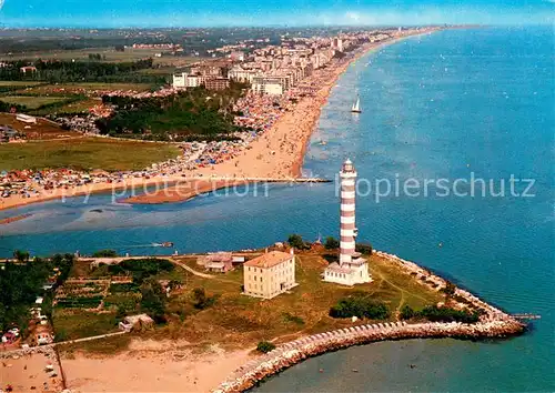 AK / Ansichtskarte Lido_di_Jesolo Fliegeraufnahme mit Leuchtturm Lido_di_Jesolo