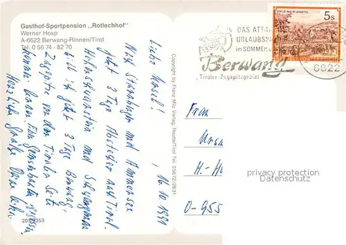 AK / Ansichtskarte Rinnen_Tirol Rottechhof Details Rinnen Tirol