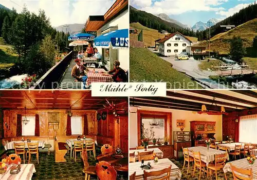 AK / Ansichtskarte Sertig_Doerfli Restaurant Muehle Terrasse Gastraeume Sertig Doerfli