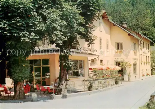 AK / Ansichtskarte Obertraun Zauners Fleischhauerei und Gasthof Zum Sarstein Obertraun