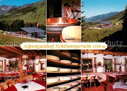 AK / Ansichtskarte Auffach Alpengasthof Schoenangeralm Gastraeume Kaskeller Auffach
