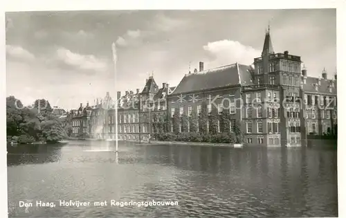 AK / Ansichtskarte Den_Haag Hofvijver met Regeringsgebouwen Den_Haag