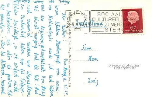 AK / Ansichtskarte Den_Haag Hofvijver met Regeringsgebouwen Den_Haag