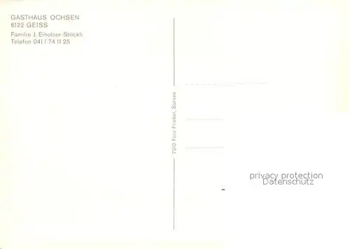 AK / Ansichtskarte Geiss_LU Gasthaus Ochsen Geiss_LU