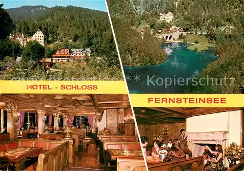 AK / Ansichtskarte Nassereith Hotel Schloss Fernsteinsee Gaststube Kaminzimmer Nassereith