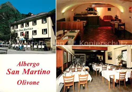AK / Ansichtskarte Olivone Albergo San Martino Gastraeume Olivone