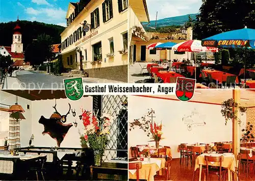 AK / Ansichtskarte Anger_Steiermark Gasthof Weissenbacher Terrasse Gastraeume Anger_Steiermark