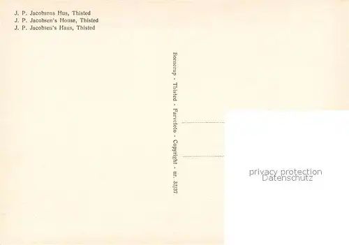 AK / Ansichtskarte Thisted JP Jacobsens Hus Thisted