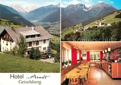 AK / Ansichtskarte Geiselsberg_Olang Hotel Gasthof Arndt Panorama Gastraum Geiselsberg_Olang