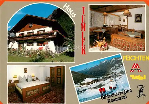 AK / Ansichtskarte Kaunertal Pension Tumler Gaststube Zimmer Panorama Kaunertal