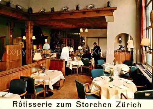 AK / Ansichtskarte Zuerich_ZH Restaurant a lHotel zum Storchen Zuerich_ZH