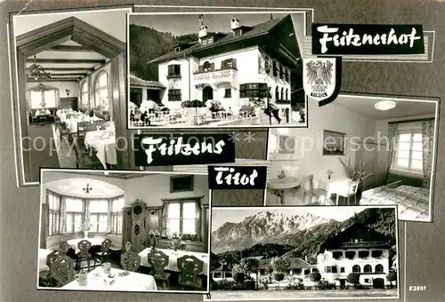 AK / Ansichtskarte Fritzens Gasthof Pension Fritznerhof Gastraeume Zimmer Terrasse Fritzens