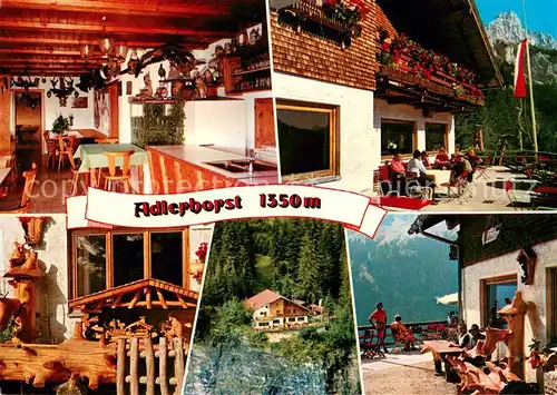 AK / Ansichtskarte Haller_Tirol Gasthof Adlerhorst Gaststube Terrasse Haller_Tirol