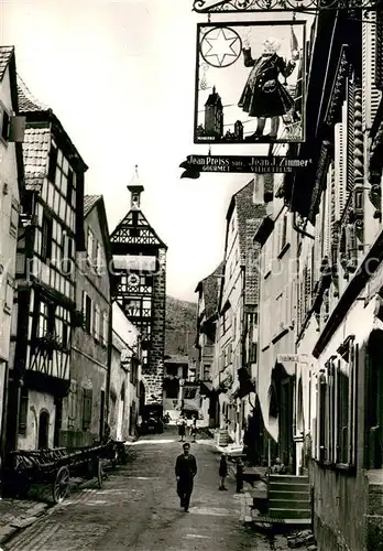 AK / Ansichtskarte Riquewihr_Haut_Rhin Grand Rue Enseigne de l Etoile Riquewihr_Haut_Rhin