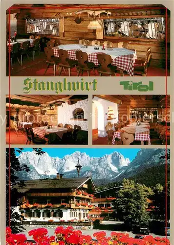 AK / Ansichtskarte Going_Wilden_Kaiser_Tirol Kuhstall Stube Gasthof Stanglwirt Gastraeume Going_Wilden_Kaiser_Tirol