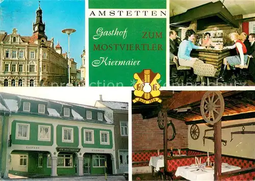 AK / Ansichtskarte Amstetten_Niederoesterreich Gasthof Zum Mostviertler Bar Gaststube Amstetten
