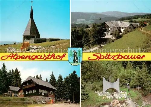 AK / Ansichtskarte Moenichwald Kirche Alpengasthof Spitzbauer Soldatengedenkstaette Moenichwald
