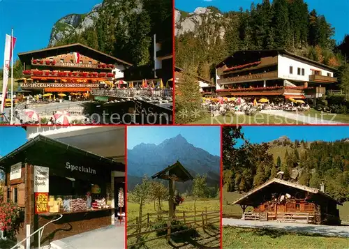 AK / Ansichtskarte Hinterriss_Tirol Alpengasthof und Cafe Eng Speckalm Wegekreuz Hinterriss Tirol
