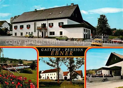 AK / Ansichtskarte Rainbach_Innkreis Gasthof Pension Ebner Schwimmbad Terrasse Rainbach Innkreis