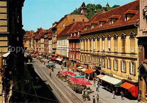 AK / Ansichtskarte Graz_Steiermark Fussgaengerzone in der Herrengasse Graz_Steiermark