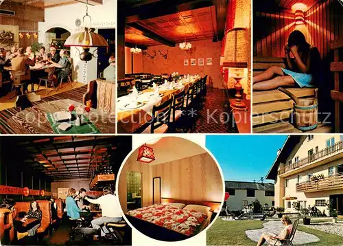 AK / Ansichtskarte St_Georgen_Attergau Hotel Restaurant Attergauhof Gastraeume Sauna Zimmer Liegewiese St_Georgen_Attergau